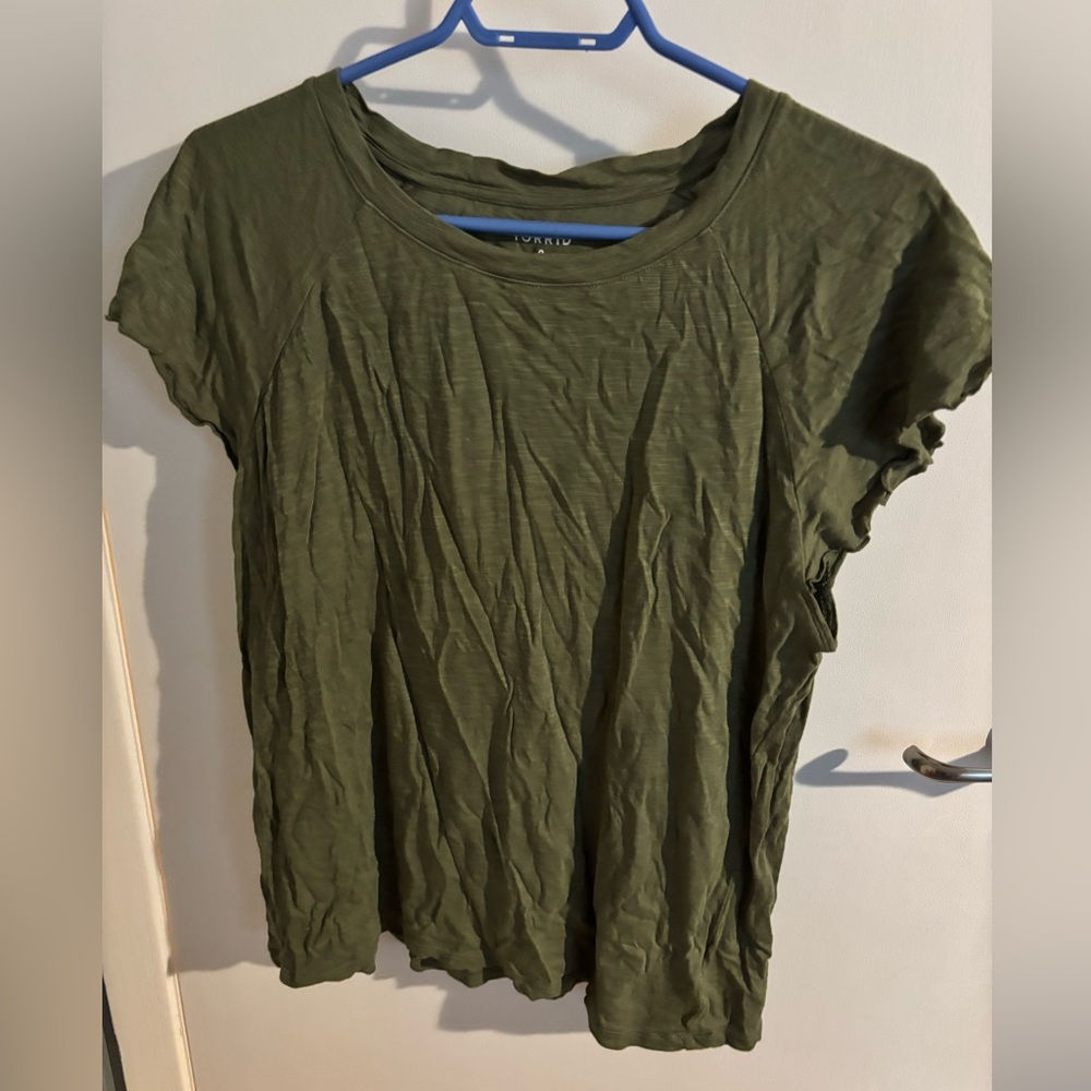 Torrid Olive Green Short Sleeve Tee